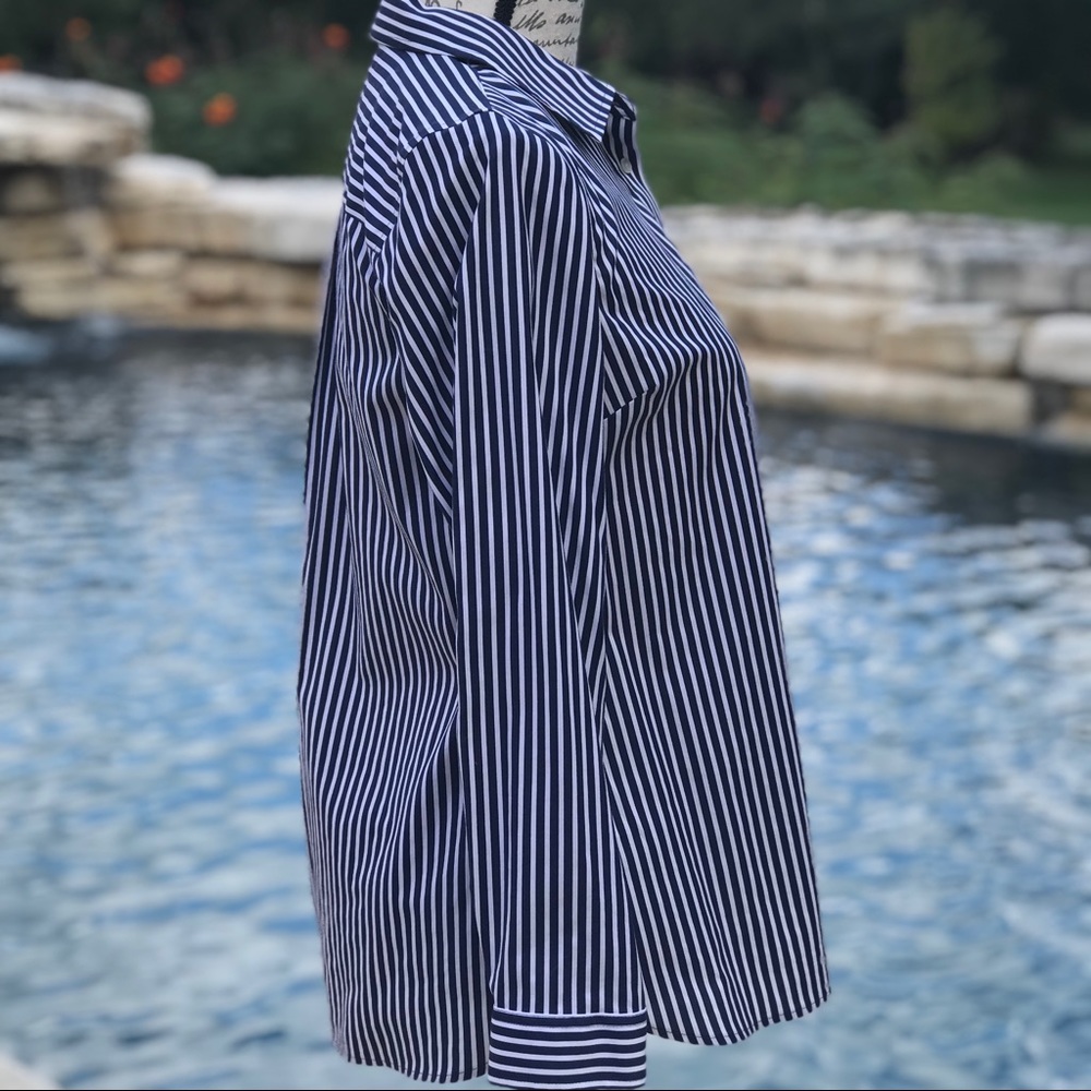 Talbots Non Iron Perfect Striped Tunic Caddy Sz 6P - Picture 8 of 10